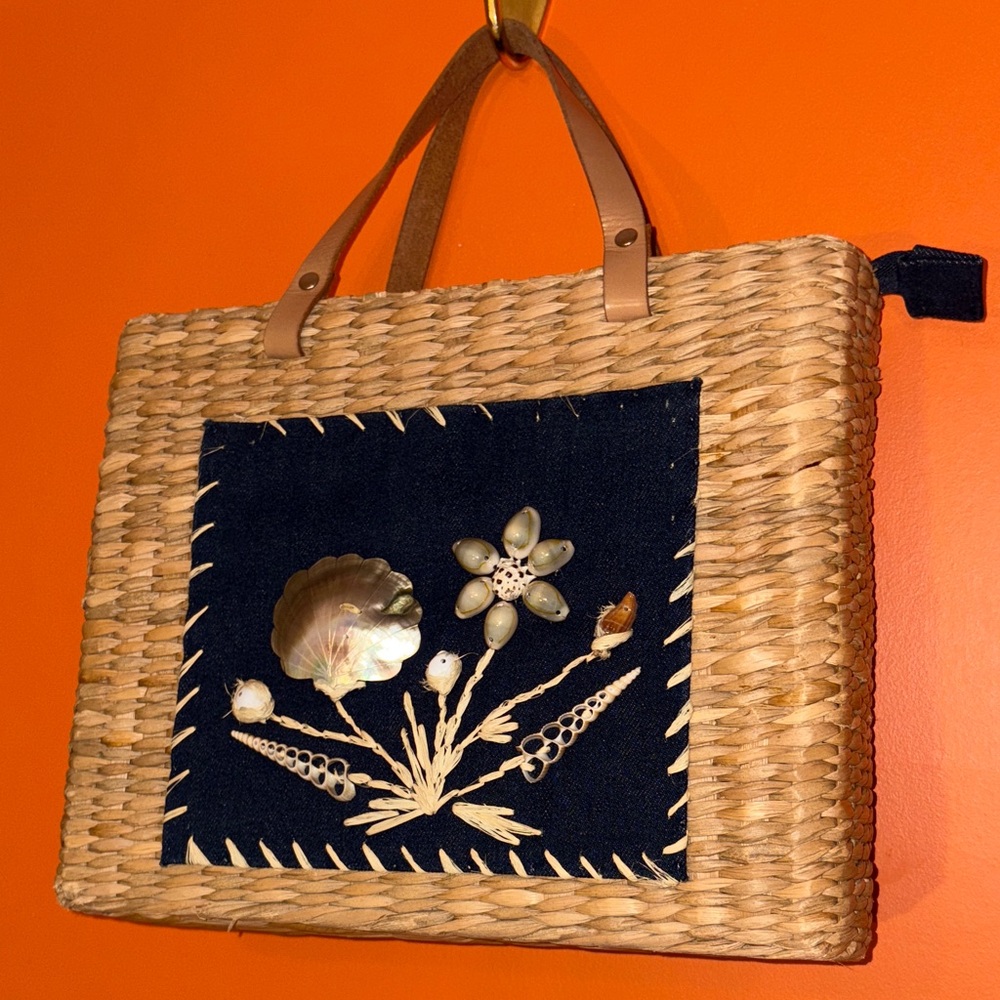 Handcrafted Woven Tote with Shell Accents Coastal Grandma Old Money Nautical